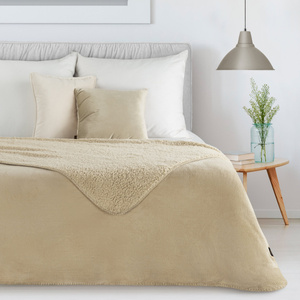 Blanket 200 x 220 Microfiber Double-Sided Tedy J.Beige