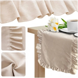 Table Runner 40 x 180 Decorative with Ruffles Ligia 02