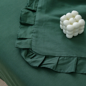 Bedding set 160 x 200 3pcs Cotton with Ruffles Lynda 02