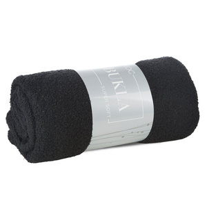 Blanket 70 x 160 Microfiber Boucle Bukla Black