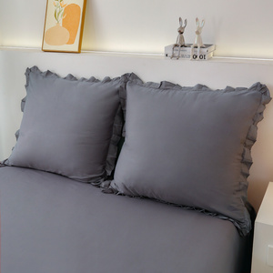 Bedding set 160 x 200 3 pcs Cotton with Ruffle Lynda 04