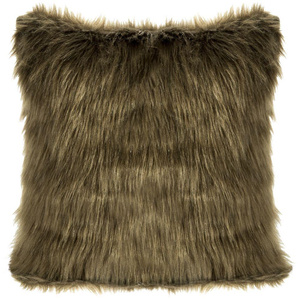 Decorative Fur Pillowcase 819 45 x 45 Olive