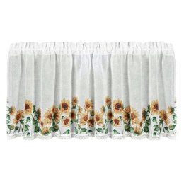 Curtain 60 x 150 Decorative Ready Helia White+Yellow