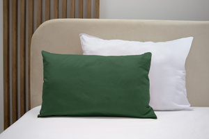 Cotton pillowcase 40 x 60 Solid Ola Bottle green