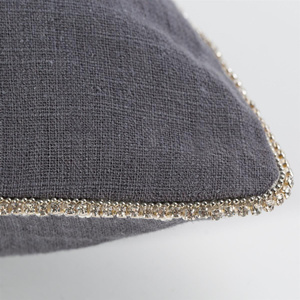 43 x 43 Decorative Linen 22D Steel Pillowcase