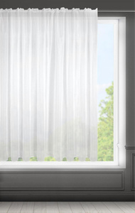 Lucy Decorative Curtain on Tape 350 x 150 White