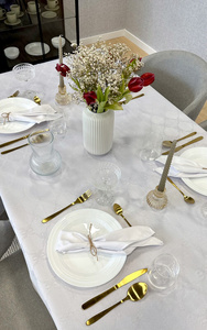 Decorative Tablecloth 130 x 180 Jacquard Camille 01