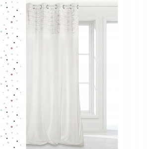 Curtain 140 x 250 Decorative Velvet Glossy White