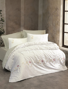 Bedding 200 x 220 6pcs Satin Embroidered 3D Omer 07