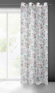 Curtain 140 x 250 Decorative Emi White+Pink