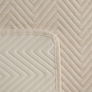 170 x 210 Quilted Linen3 Cream Bedspread