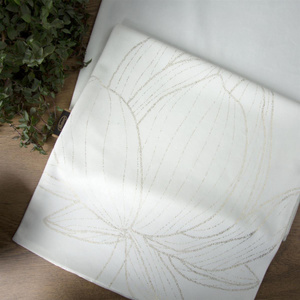 35 x 140 Decorative Velvet Blink12 White Runner