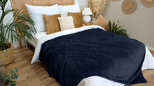 Blanket 200 x 220 Microfiber Embossed Plush Ala 3D Circle 08