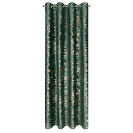 Curtain 140 x 250 Velvet Eyelets Tami Dark Green