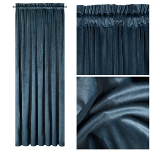 Pierre Cardini Tape Curtain 140 x 300 Navy Blue