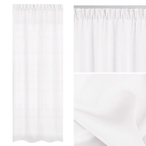 Curtain 140 x 270 Decorative Tape Viva White