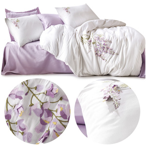 Bedding 200 x 220 6pcs Satin Embroidered 3D Omer 03