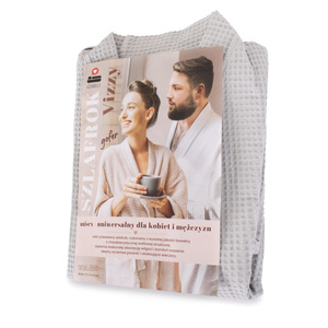 Gofer Unisex Cotton Bathrobe Vizzy M 03 Gray