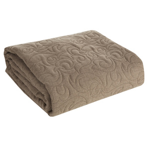 Quilted Decorative Bedspread 220 x 240 Len4 Brown
