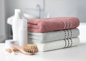 Fiore Bath Towel (15) 50 x 90 Navy Blue