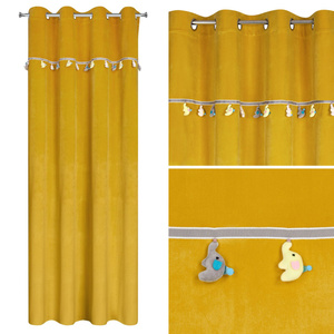 Curtain 140 x 250 Children's Eyelets Kids 1 Mustard