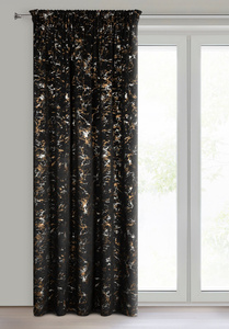 Curtain 140 x 270 Velvet Tape Dori Black
