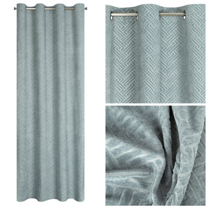 Curtain 140 x 250 Decorative Velvet Isla Steel