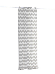 Zigzag Gray Decorative Curtain 140x250