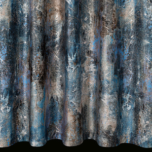 Curtain 140 x 270 Velvet Tape Ester Turquoise
