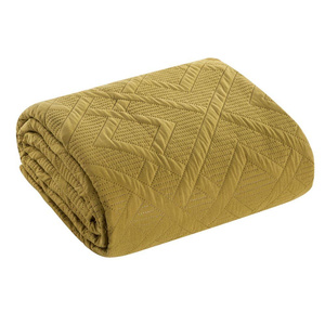 Bedspread 220 x 240 Design Quilted Alara2 Mustard