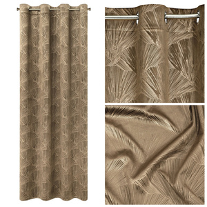 Pierre Cardin Goja Velvet Curtain 140 x 250 Coffee