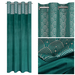 Curtain 140 x 250 Decorative Drawstring Agnes Turquoise