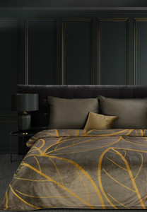 Blanket 150 x 200 Microfiber Alisma2 Br+Beige