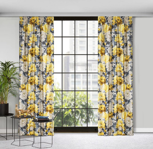 Velvet Venice Tape Curtain 140 x 270 Mustard