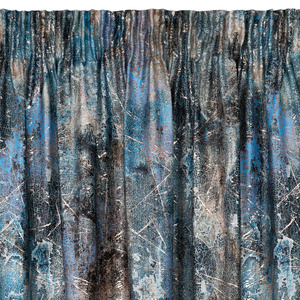Curtain 140 x 270 Velvet Tape Ester Turquoise