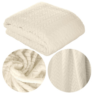 Blanket 220 x 200 Microfiber Design Cindy Beige