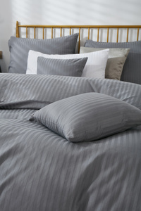 Bedding 220 x 200 3pc Cotton Adamashe Graphite