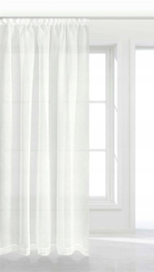 Curtain 300 x 270 Decorative Celia Tape White