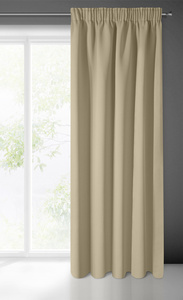 Blackout Logan Tape Curtain 140 x 270 Beige