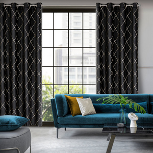 Pierre Cardin Margo Curtain Black 140 x 250 Slipcover