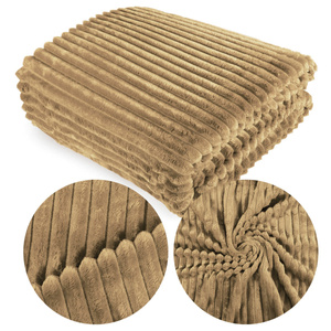 Blanket 160 x 200 Microfiber Embossed Ardea Stripes 58