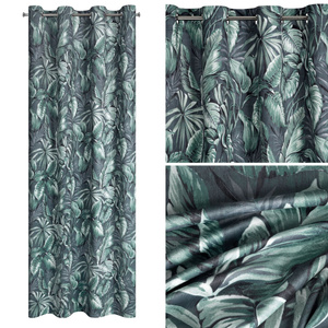 Curtain 140 x 250 Decorative Velvet Palermo Green