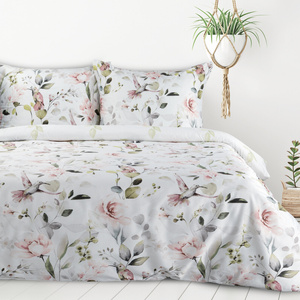 Bedding 140 x 200 2 pcs Satin Cotton Lea 08