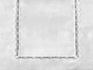 Stain-Resistant Tablecloth 150 x 300 with Lace 2100 White
