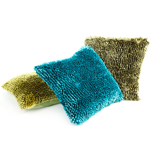 Shaggy Decorative Pillowcase 2 40 x 40 Steel