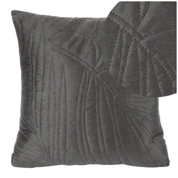 40 x 40 Quilted Velvet Pillowcase Luiz4 Graphite