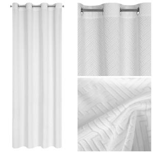 Curtain 140 x 250 Decorative Velvet Isla White