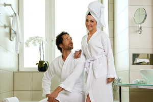 Gofer Waffle Cotton Bathrobe Murat XL White