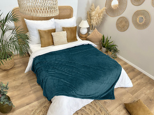 Blanket 200 x 220 Microfiber Embossed Plush Ala Circle 3D 01