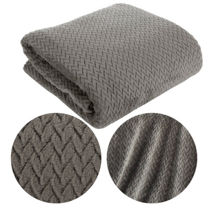 Blanket 170 x 210 Microfiber Design Cindy3 Graphite